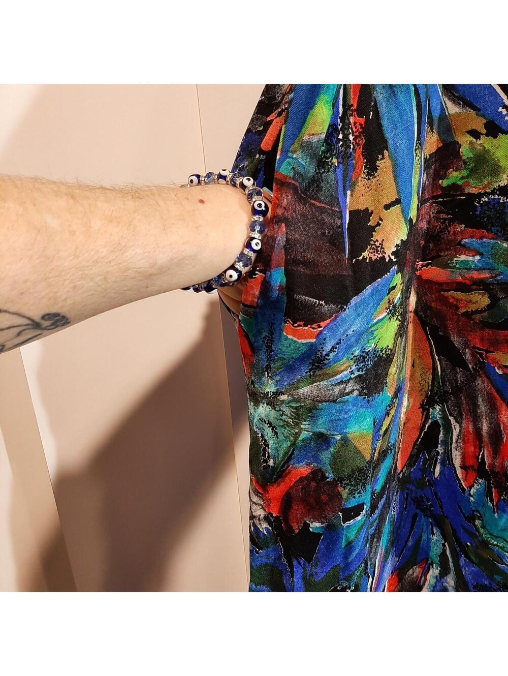VTG Michele Leslie Maxi Skirt Stretch Waist Multicolor Floral Women's Large - Picture 2 of 9
